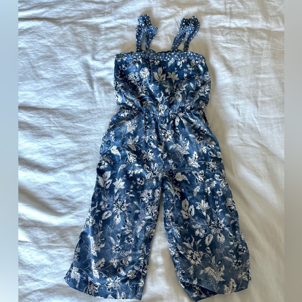 Gap Floral Spring Summer Jumper Blue Girls Pants 3t